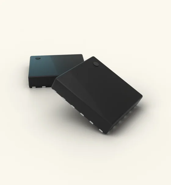Two small motion-sensor chips, rendered in 3D
